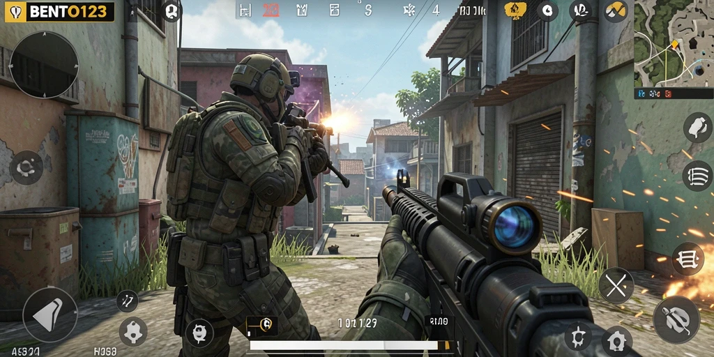 Gameplay mendebarkan di BENTO123 dengan aksi tembak-menembak yang intens.
