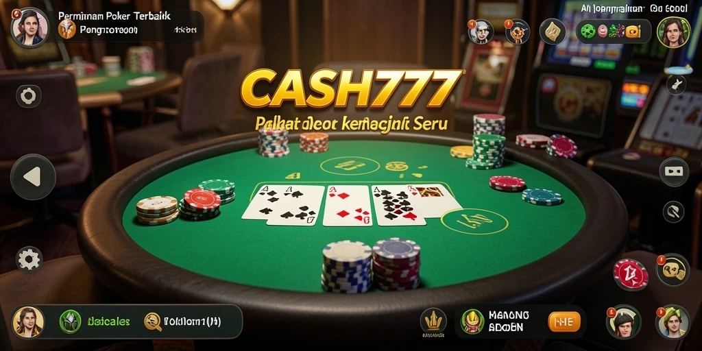 Screenshot menampilkan meja Poker yang mendebarkan di CASH777.