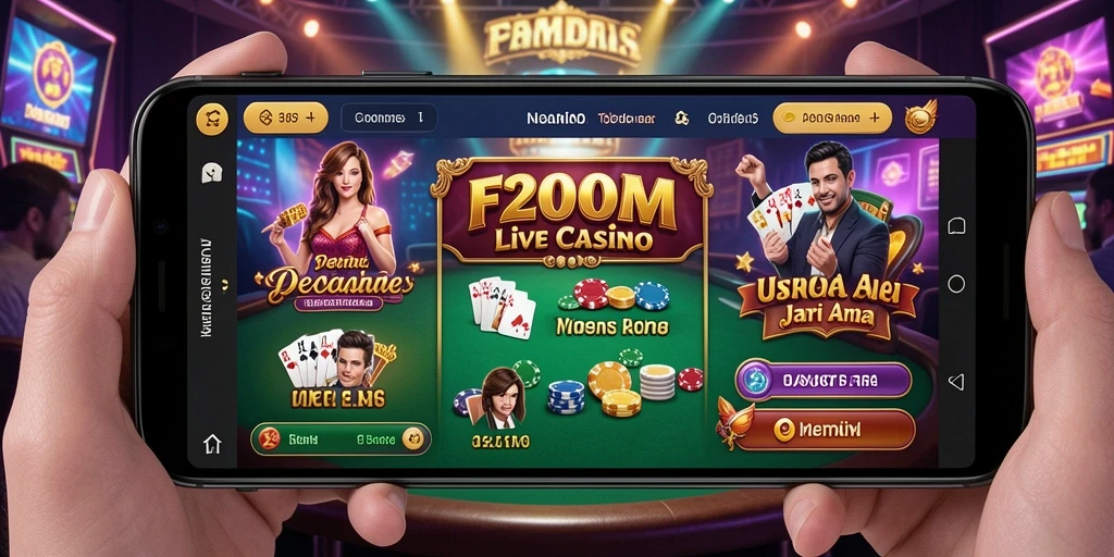 Tampilan menarik dan gameplay menegangkan di F200M Live Casino.