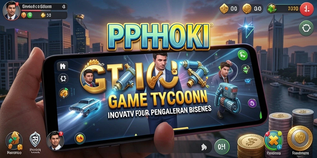 Screenshot gameplay PPHOKI menampilkan manajemen bisnis yang mendebarkan.